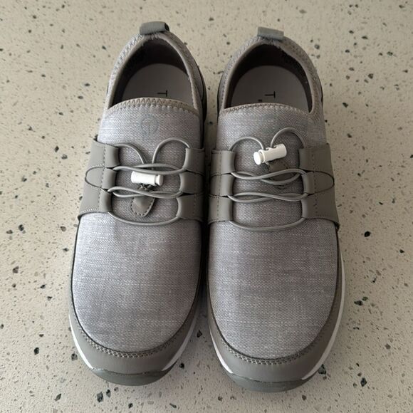 TRAQ by ALEGRIA Cynch Gray Textile Comfort Casual Walking Shoes Men's Size 41 - Picture 2 of 12